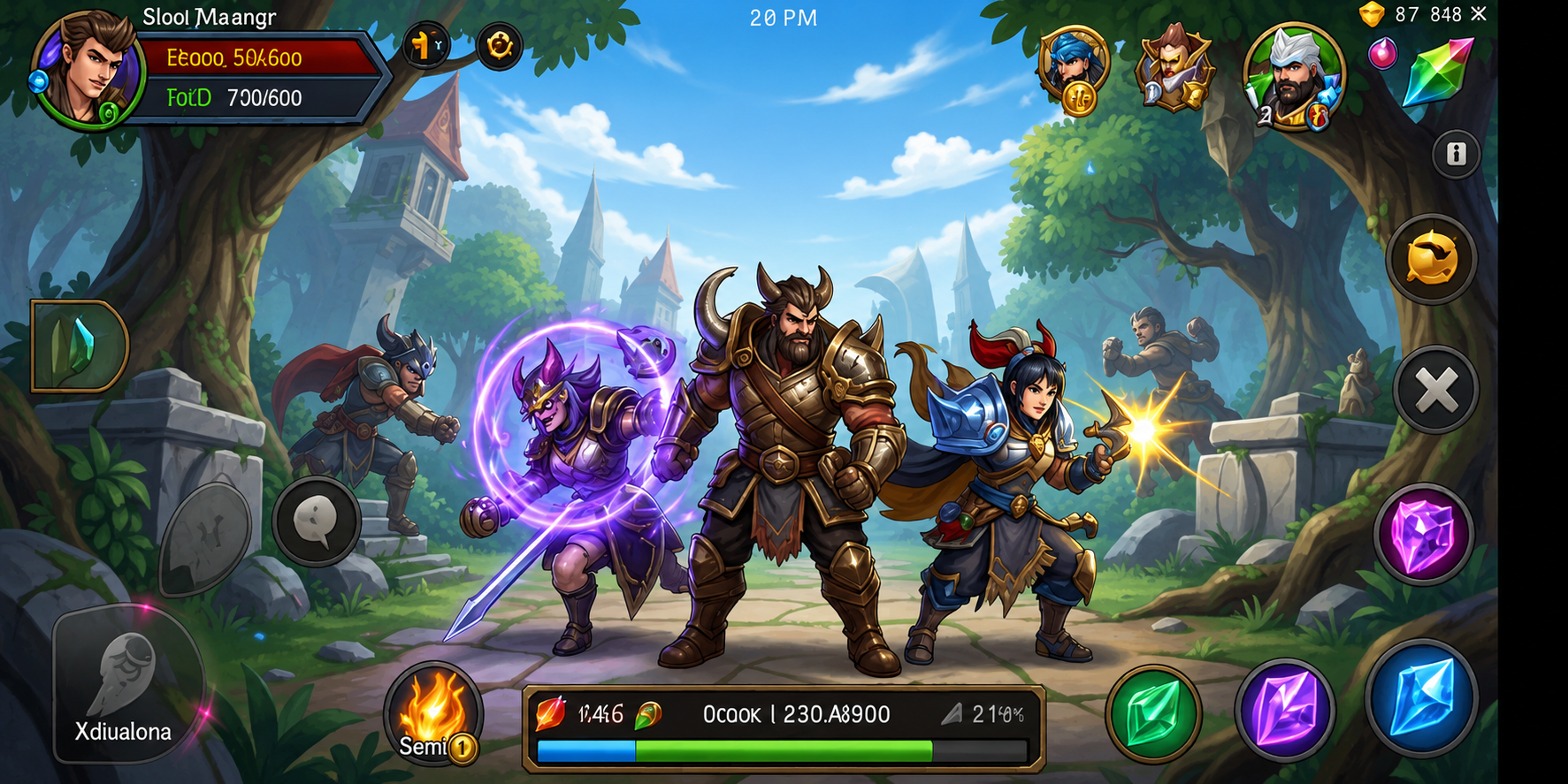 Tangkapan layar dari gameplay RPG yang epik dan mendebarkan.